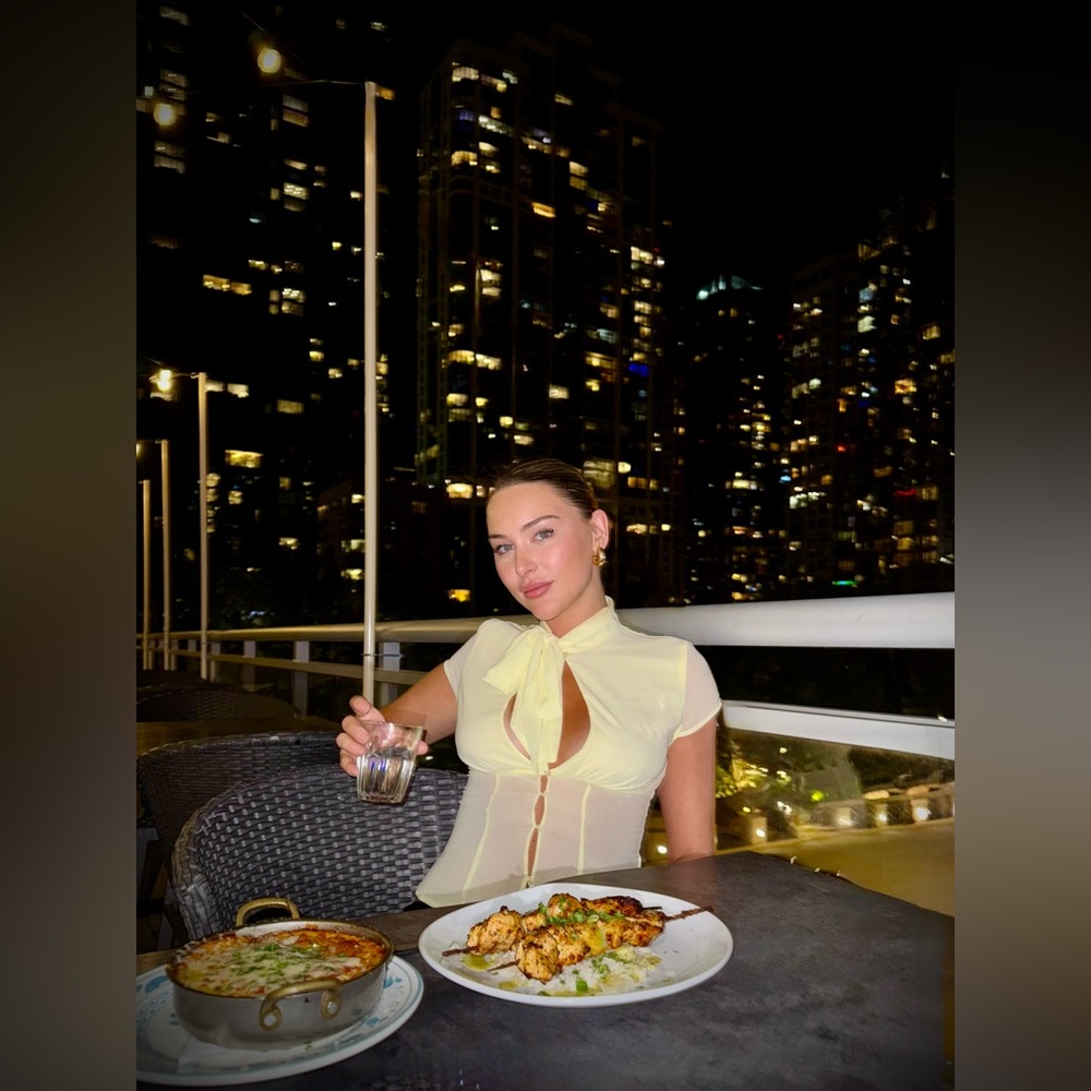 Peppermayo Cream Tie-Front Blouse Colby Blouse